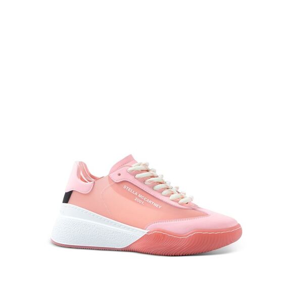 STELLAMCCARTNEY Womens Pink Logo Loop Round Toe Wedge...